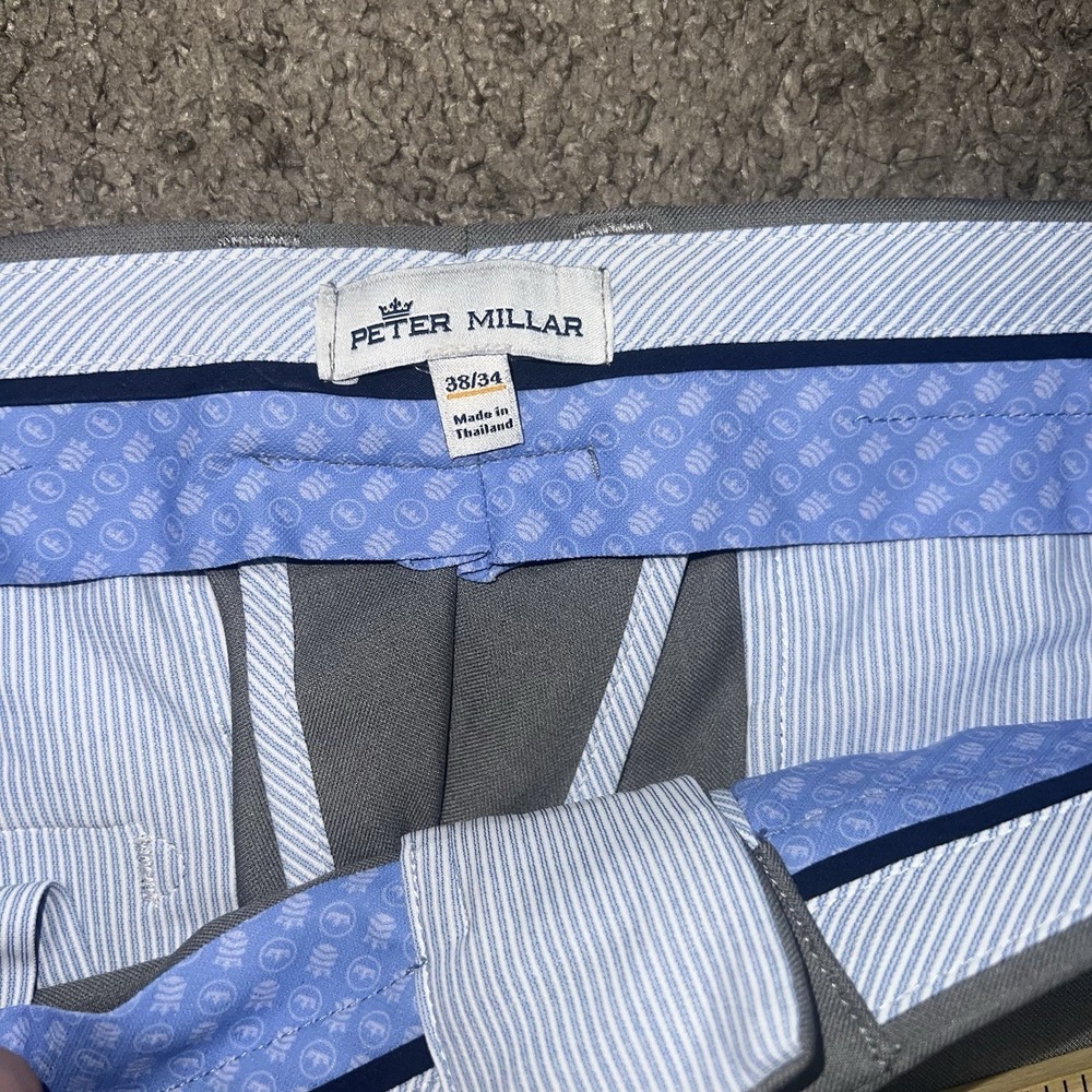 Peter Millar eb66 Performance Five-Pocket Pant Gray Mens 38x34 - Picture 3 of 7